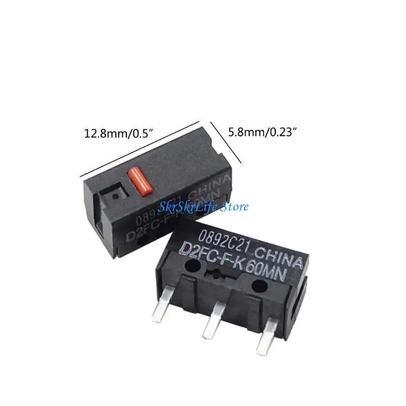 E65E 4PCS Maus Micro-Switch Original D2FC-F-K Red Dot 60m Klicks MicroSwitch