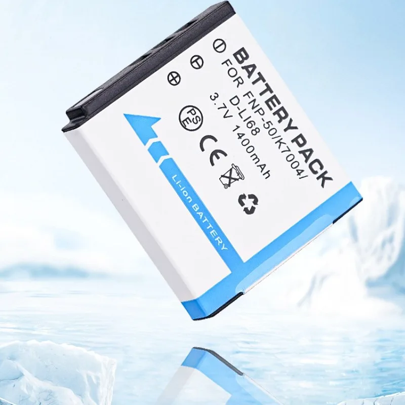FNP-50 K7004 D-LI68 Battery 1400mAh for Fujifilm FinePix F775EXR F665EXR F505EXR K7004 & Pentax D-LI68 Universal Replacement