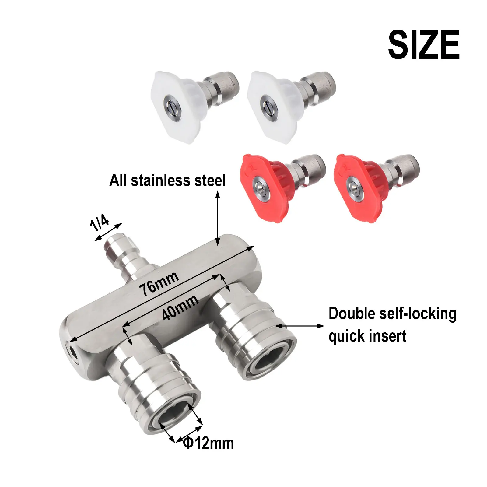 

Pressure Washer Accessories Washer Nozzle For Powerful Cleaning 1/4 Inch Quick Connect Pressure Washer Parts With Connector