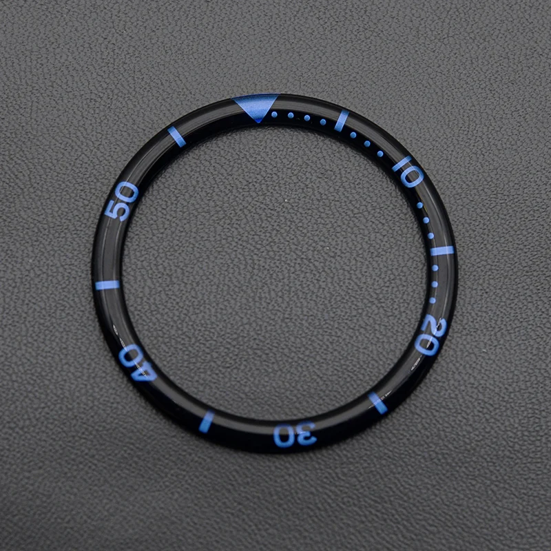 Mod 38x31.5mm Resin Bezel Insert For SKX6105 SKX6139 Watch Case Back Cover Sapphire Glass Dial Inner Ring Repair Replacement