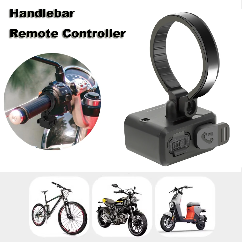 

Anti Slip Bluetooth-compatible Media Remote Controller For Car Steering Motorcycle Hands-free call Wireless Handlebar Controller