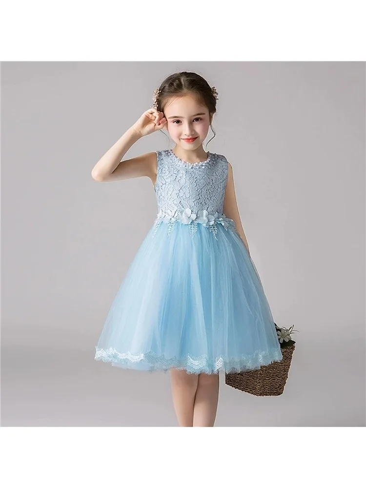 

Elegant Girl Dress Summer Mesh Ball Dress Kid Bridesmaid Dress Evening Dress Ball Tank Top Sun Dress Princess Dress