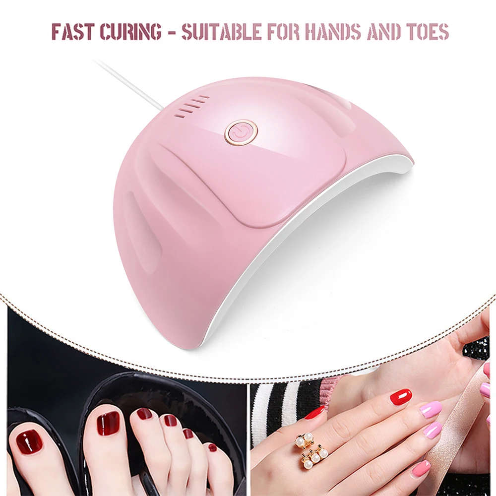 YIKOOLIN YIKOOLIN Ail Dryer Professional LED Lamp Nail Dryer Manicure Tool Nail Supplies 2 Timer Setting For Home Salon