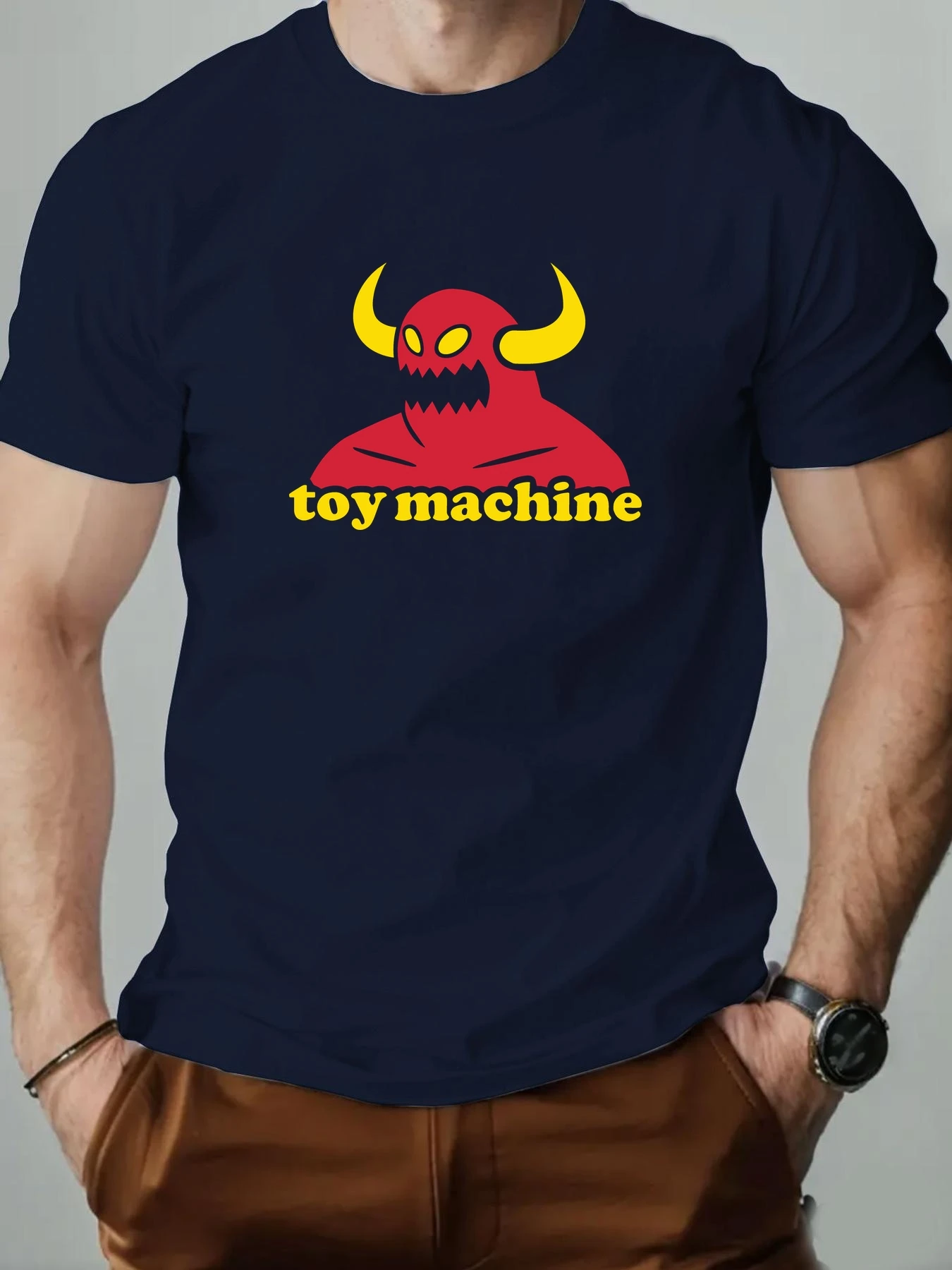 

Summer Men's T-shirt Funny Cartoon Pattern Printed Leisure Breathable Men Round Neck T-shirt High Quality Men's Clothing