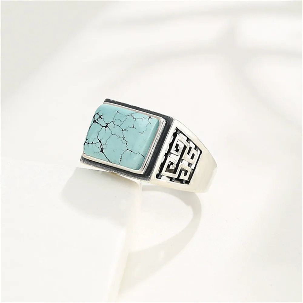 Ring Setting for 8x10mm/10x14mm/15x20mm/8x8mm/10x10mm/15x15mm Rectangle or Square Cabochons 925 Silver Adjustable Ring RB017S