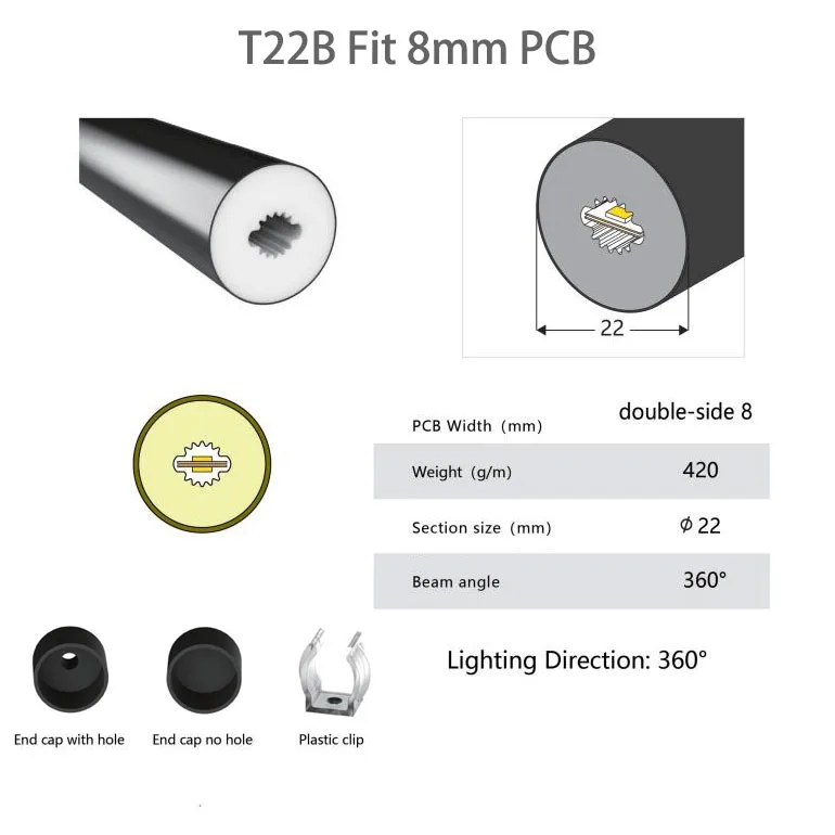 TNALANT WS2812B WS2811Led Neon Silica Gel Tube IP67 Wasserdicht Weiß/Schwarz 1-5M Für Individuell adressierbare WS2813 WS2815 RGB led streifen 7