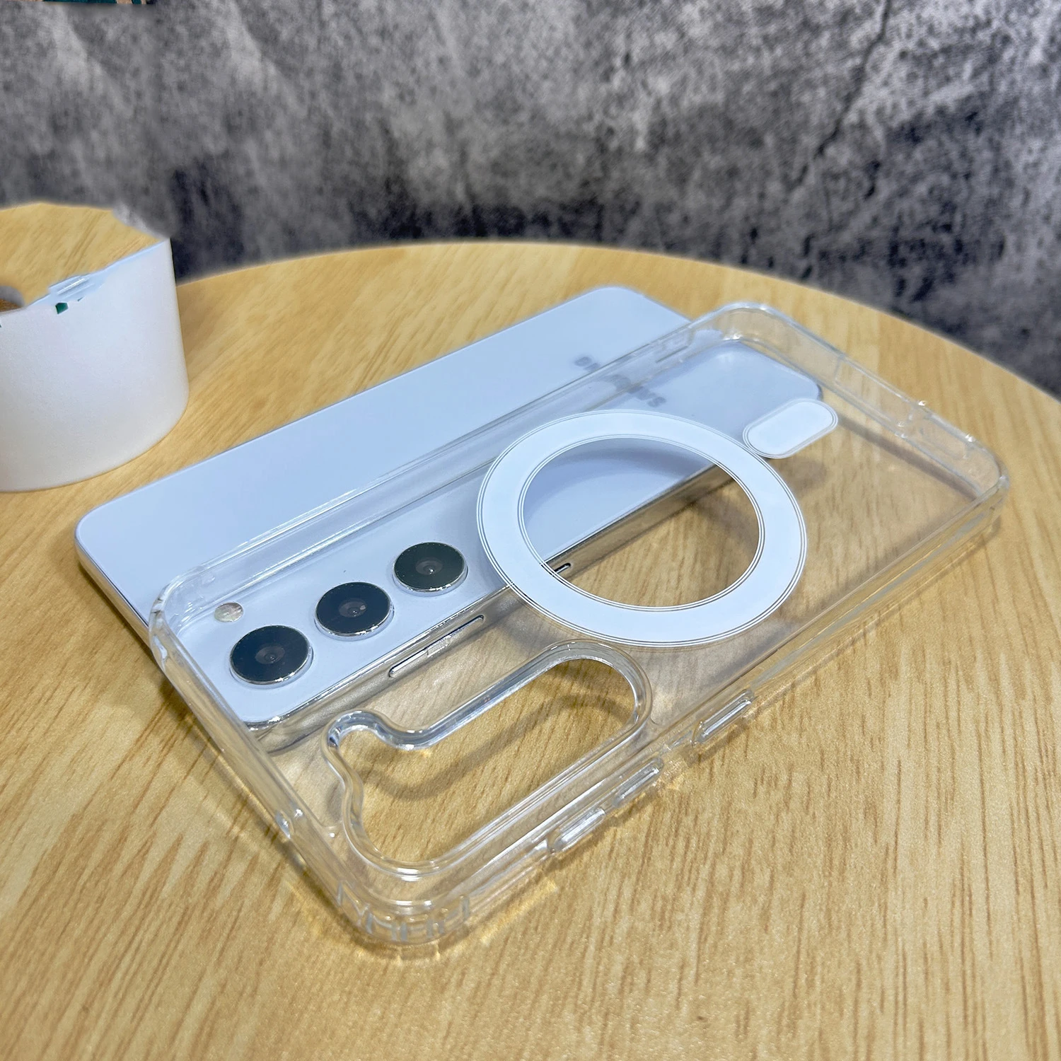 Coque de téléphone transparente Magsafe Skin, haute qualité, magnétique, dos transparent, Samsung Galaxy S22 Note 22 Ultra Plus +, 2023