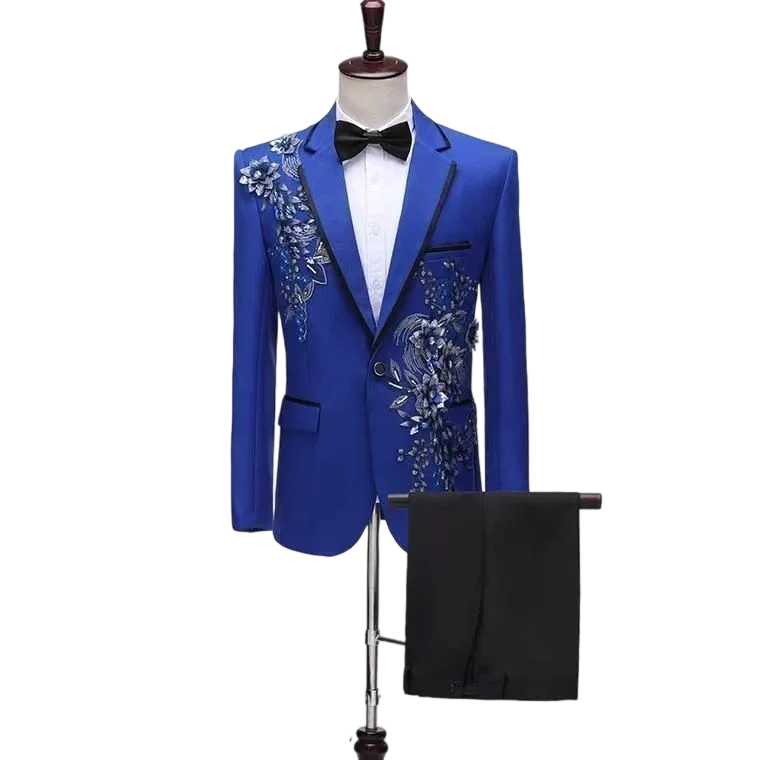 Blue top and pants come with bow tie