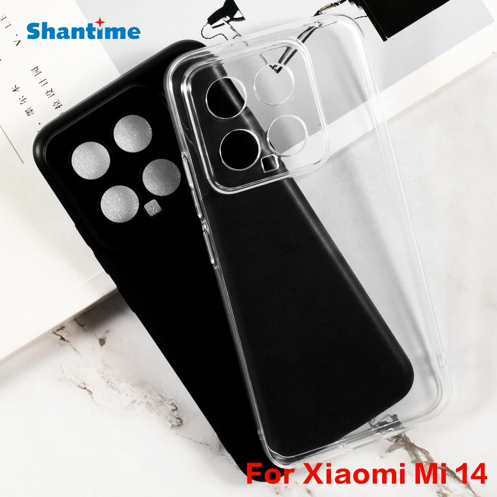 حافظة لهاتف Xiaomi Mi 14 مصنوعة من مادة TPU المطاطية المقاومة للصدمات وغطاء مرن