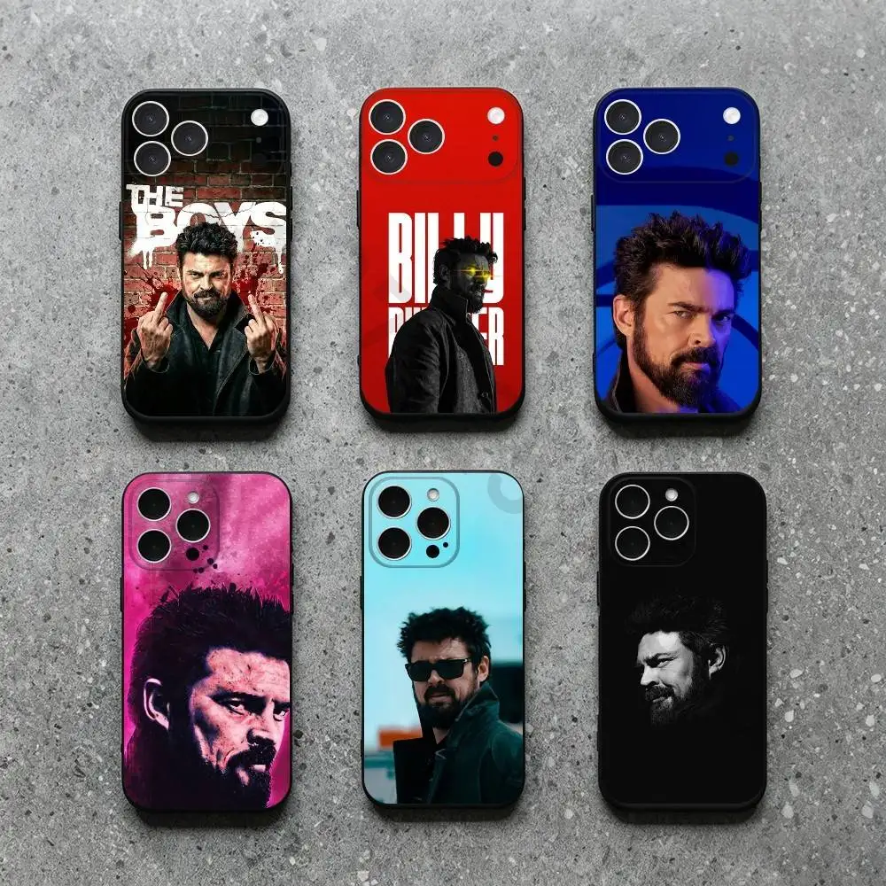 

B-Billy Butcher Phone Case For iPhone 17,16,15,14,13,12,11,Plus,Pro Max,XS,X,XR,SE,Mini,Soft Silicone Black Cover