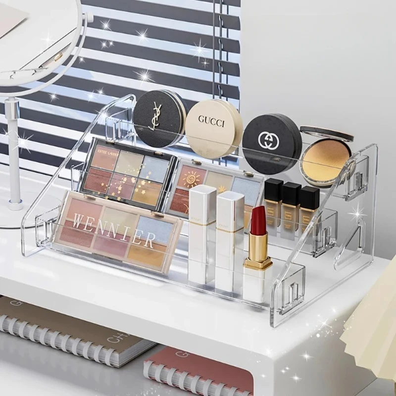 Transparent Storage Box Makeup Organizer Cosmetic Display Case Jewelry Organizer Desktop Holder Clear Makeup Organizer