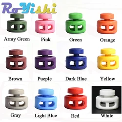 13 Pcs/Pack Mix Colors Cord Lock Toggle Clip Stopper Plastic Black For Bags/Garments Size:15mm*14mm