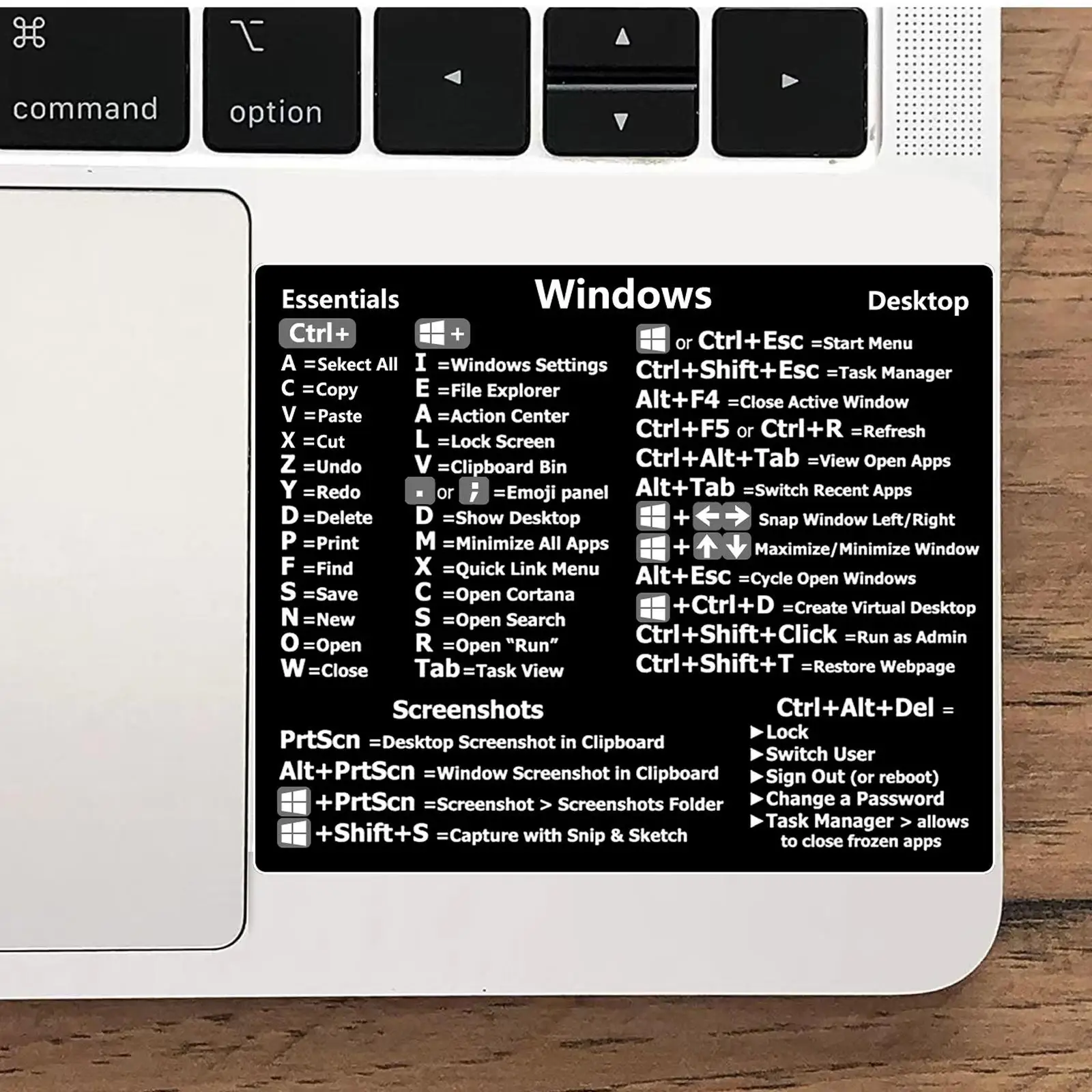 Hot! Windows PC Reference Keyboard Shortcut Sticker Adhesive For PC Laptop Desktop Shortcut Stickers for MAC Window Photoshop