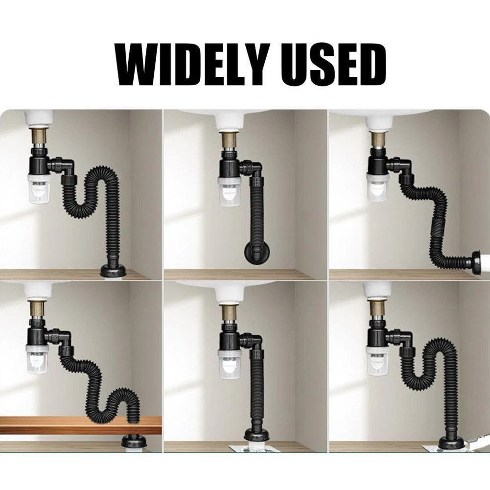 

Мягкий АБС-материал Кухонная сливная труба для эффективного водяного потока Эластичный материал Довільный изгиб Отличная конструкция дренажа