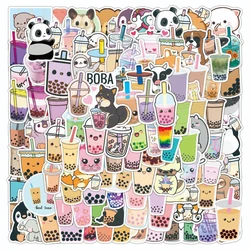 10/30/50/100pcs Bubble Tea Kawaii Stickers Aesthetic Decorative Water Bottle Scrapbooking Guitar Laptop Cute Cartoon Kids Decal