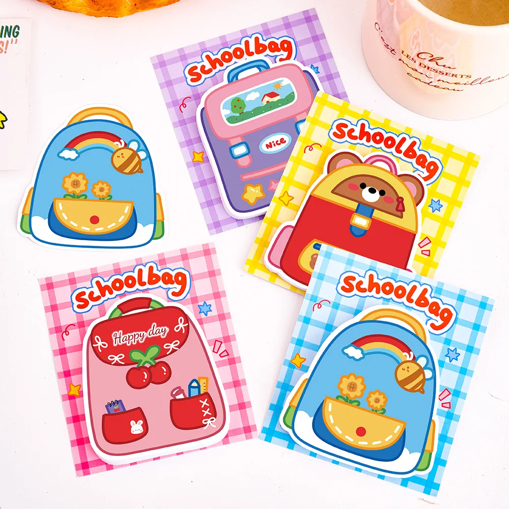 

Cute Aesthetic Sticky Notes for School Bag Reusable Cartoon Memo Pads for Student Supplies Classroom Rewards More 20 Colors