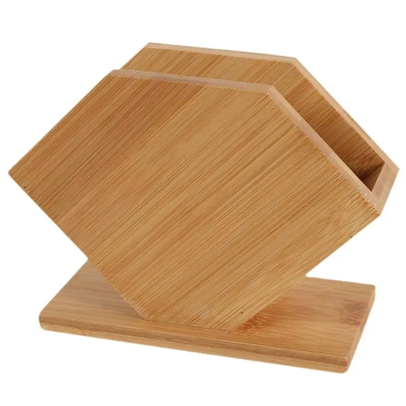 

L68A Bamboo Tissue Box Home Kitchen Dining Table Decoration Dispenser Paper Napkin Rack