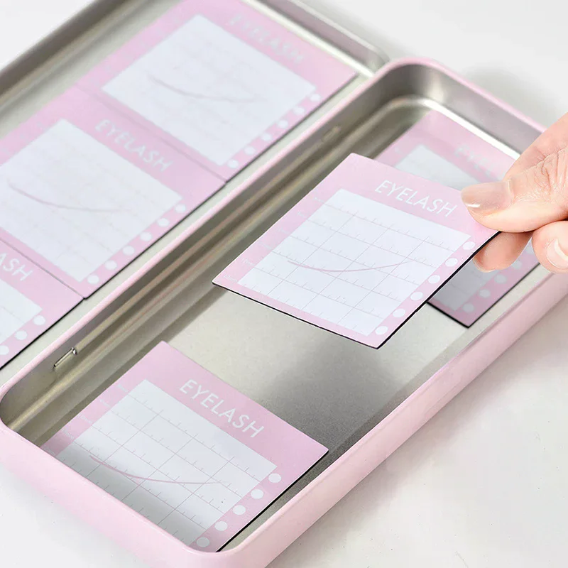 Empty Magnetic Fake Eyelash Storage Box With 6 Diskettes False Eyelash Holder Case Container Travel Pallet Lash Holder