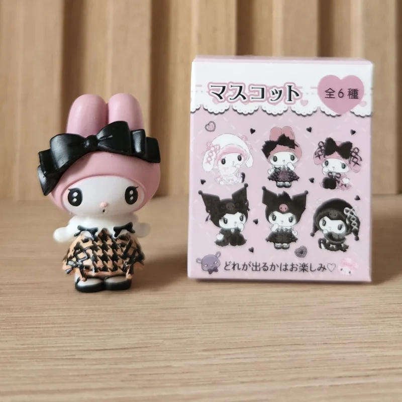 Kawaii Figuren Kawaii Kuromi My Melody Actionfigur Minen Lolita Hausmädchen Stil Mini Spielzeug Dekor Modell Geburtstagsgeschenke für Kinder