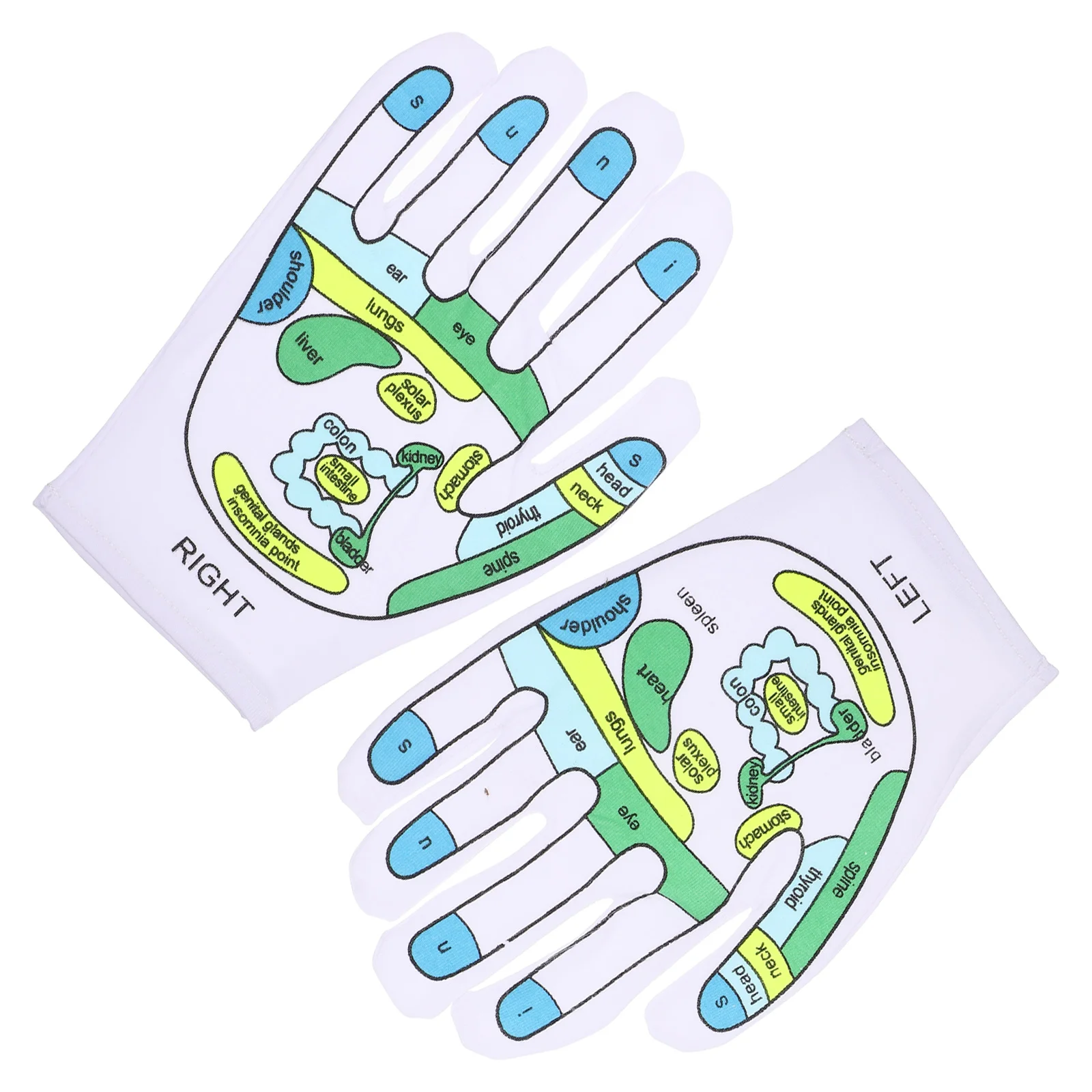 

Acupressure Printed Gloves Gift Hand Accessory Sock White Convenient Massager Spandex Acupoint