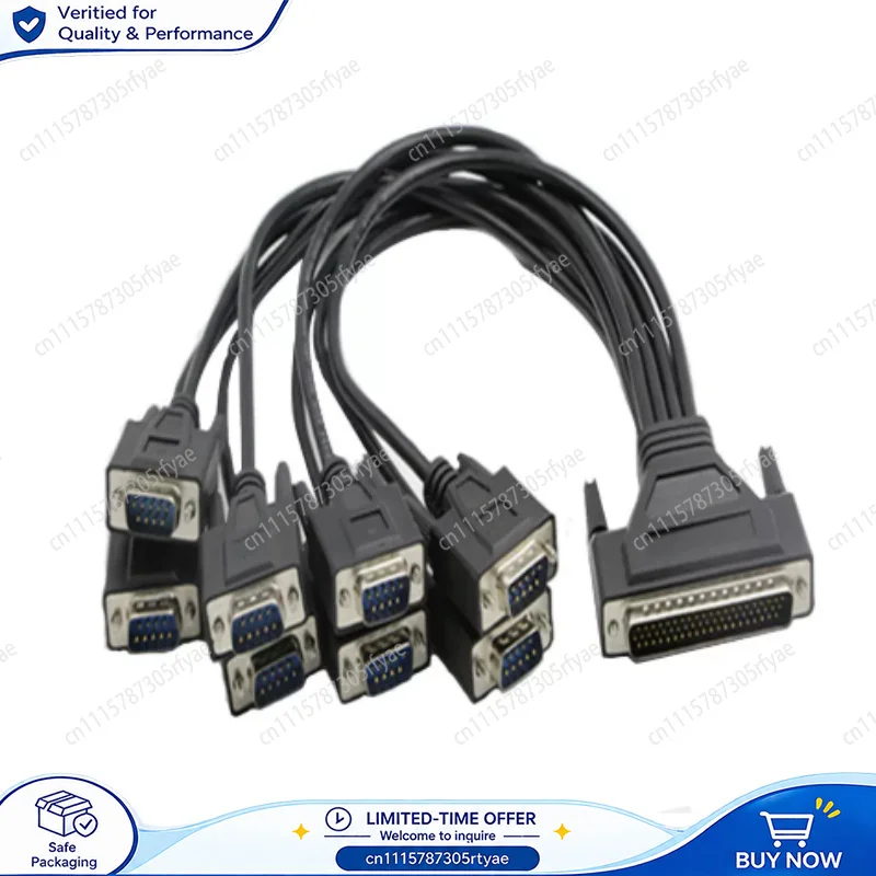 DB62 To 8 Port DB9 Serial Cable RS232 Adapter Cable PCIe Serial Port Capture Card Wiring DB62 DB9 Converter Data Cable
