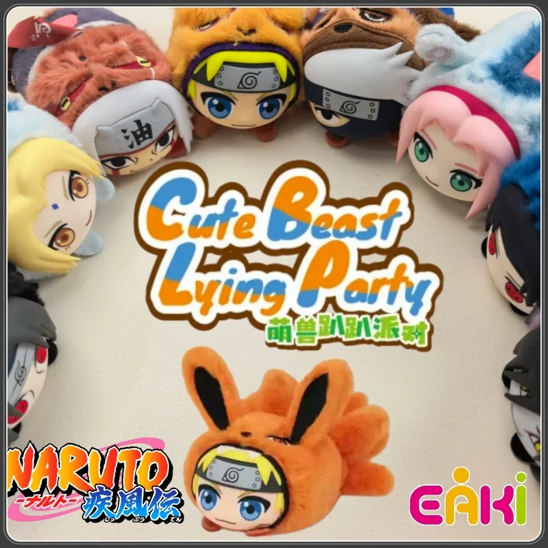 

In Stock Original Eaki Naruto Shippuden Cute Beast Lying Party Blind Box Sakura Kakas Kakashi Bag Charm Collection Trendy Gift
