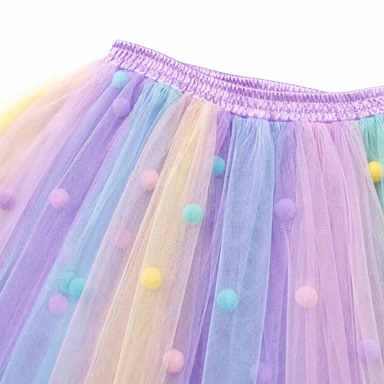 Bild 7: Kinder Geburtstag Babe Tutu Set Kleine Mädchen Kuchen-Print T-Shirt Regenbogen Pompon Mesh Rock Kleinkind Prinzessin Geburtstagsparty Outfit Ph