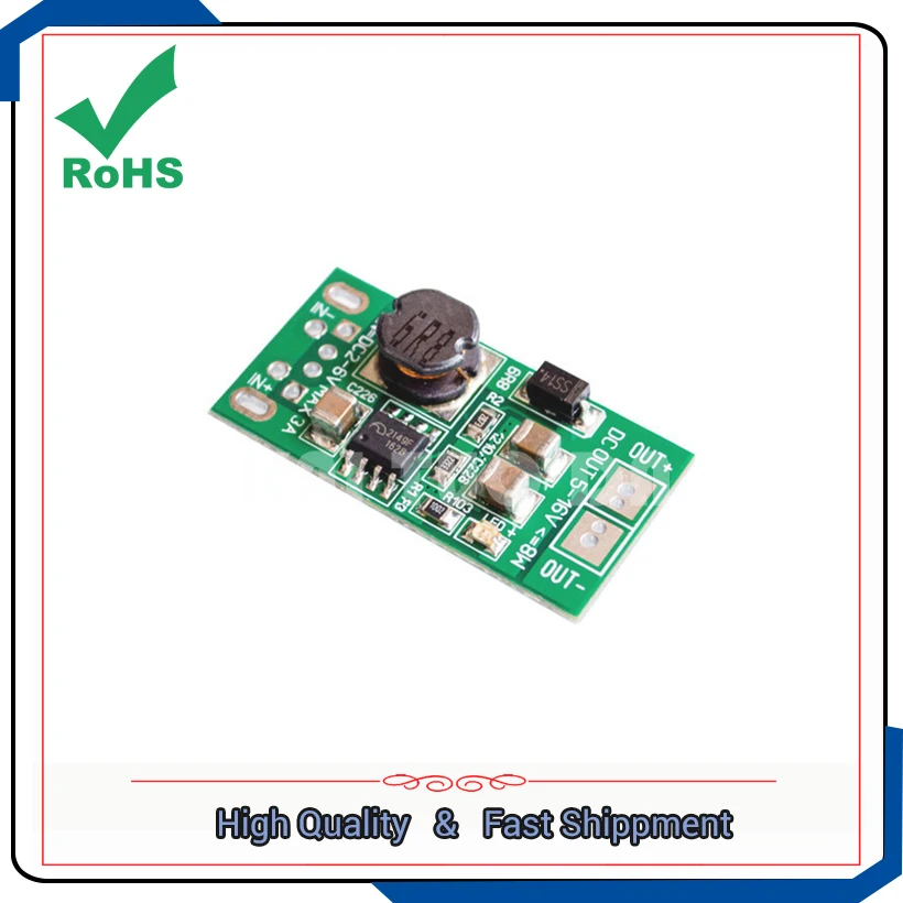 Low-voltage high-power step-up Booster regulator power supply module 8W 5V ~ 12V USB pad to DC version converter Boost module