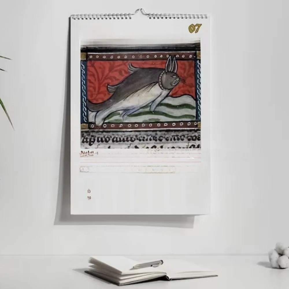 

Funny Ugly Medieval Animals 2026Calendar Medieval Horse Painting Daily Weekly Monthly 12 Month Planner Time Management Tool