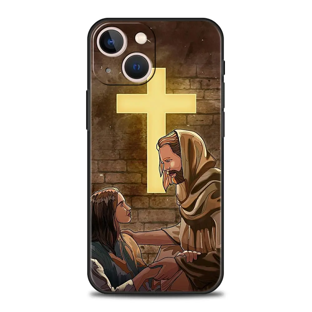 New Faith Christian Religious Jesus Phone Case For Apple iPhone 11 15 14 Pro MAX 12 13 7 8 Plus X XR XS MAX SE Silicone Cover