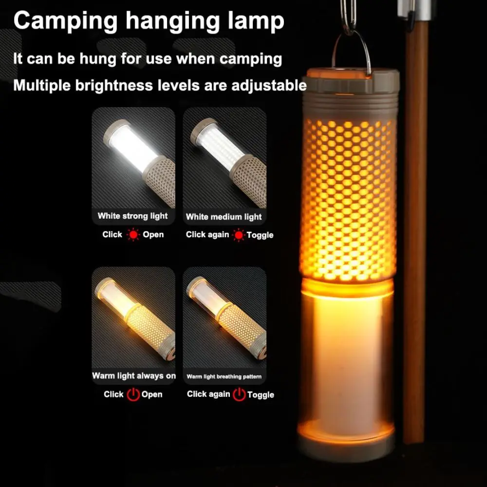 

Natural Warm Light Outdoor Telescopic Camping Light Convenient for Storage Candlelight Auto Repair Lamp Portable Handle