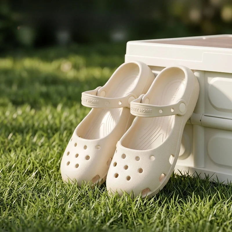 2026 Women's Summer Sandals Cute Ballet Shoes Slippers with Holes Non-slip Outdoor Sandals Hot-selling Breathable and Soft
