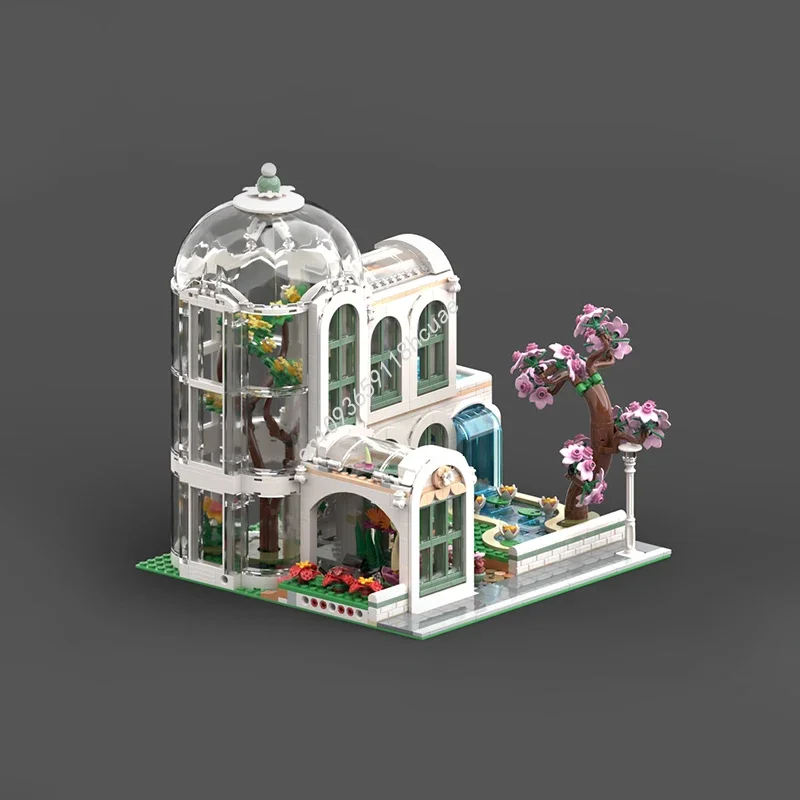 1726PCS MOC Construction Modular Botanical Garden Furniture For Display Model Building Blocks Stacking Bricks Creative