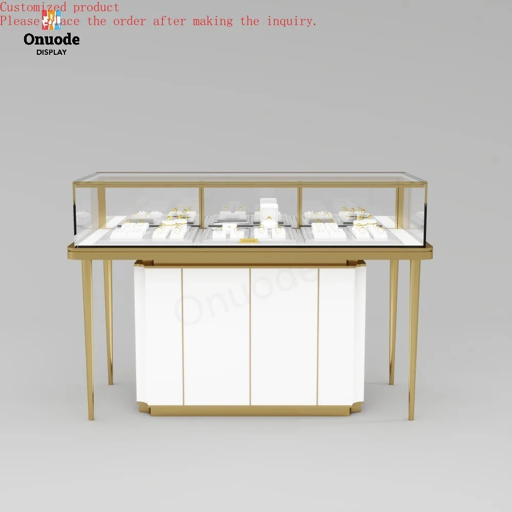 

Custom.Hot Selling Jewelry Display showcase Customized Modern Jewelry Display case for Mall Jewelry Kiosk