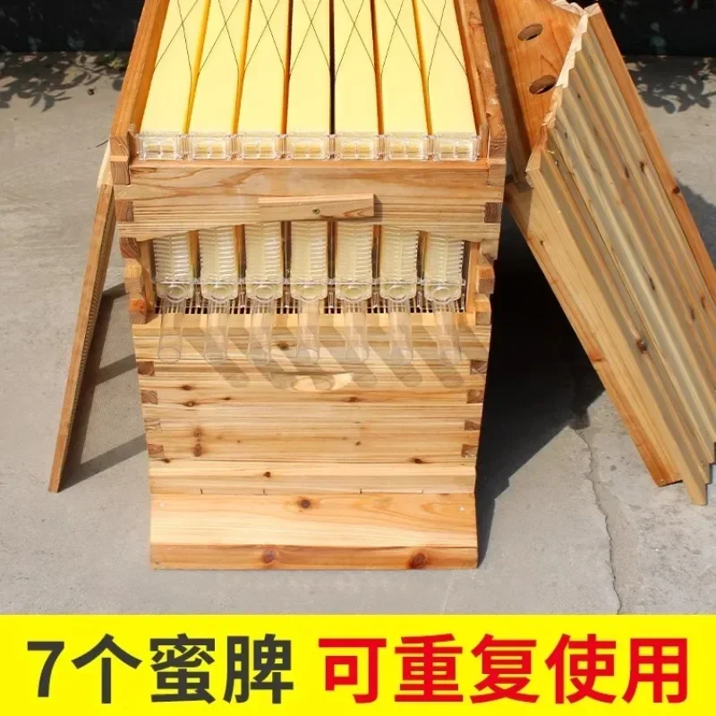 Automatic Honey Flow Bee Box with Full Set Beekeeping Tools for Beginner Beekeepers, Complete Hive KitGoods in stock
