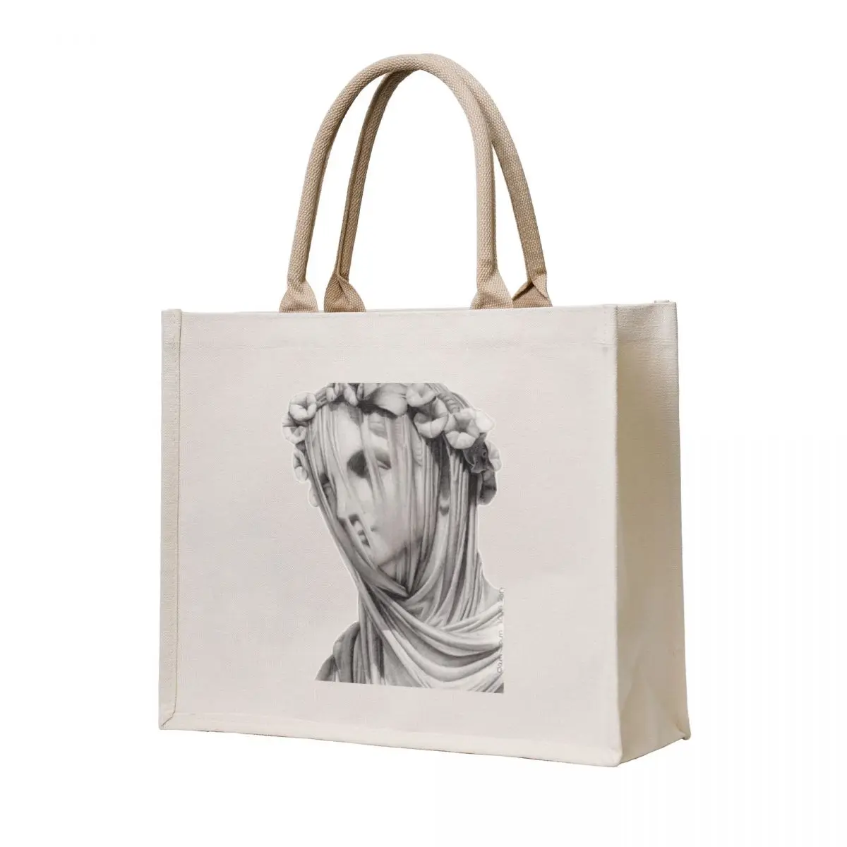 

Veiled Marble Statue Tote Bag tote bag screen Fabric bag hand hand bags