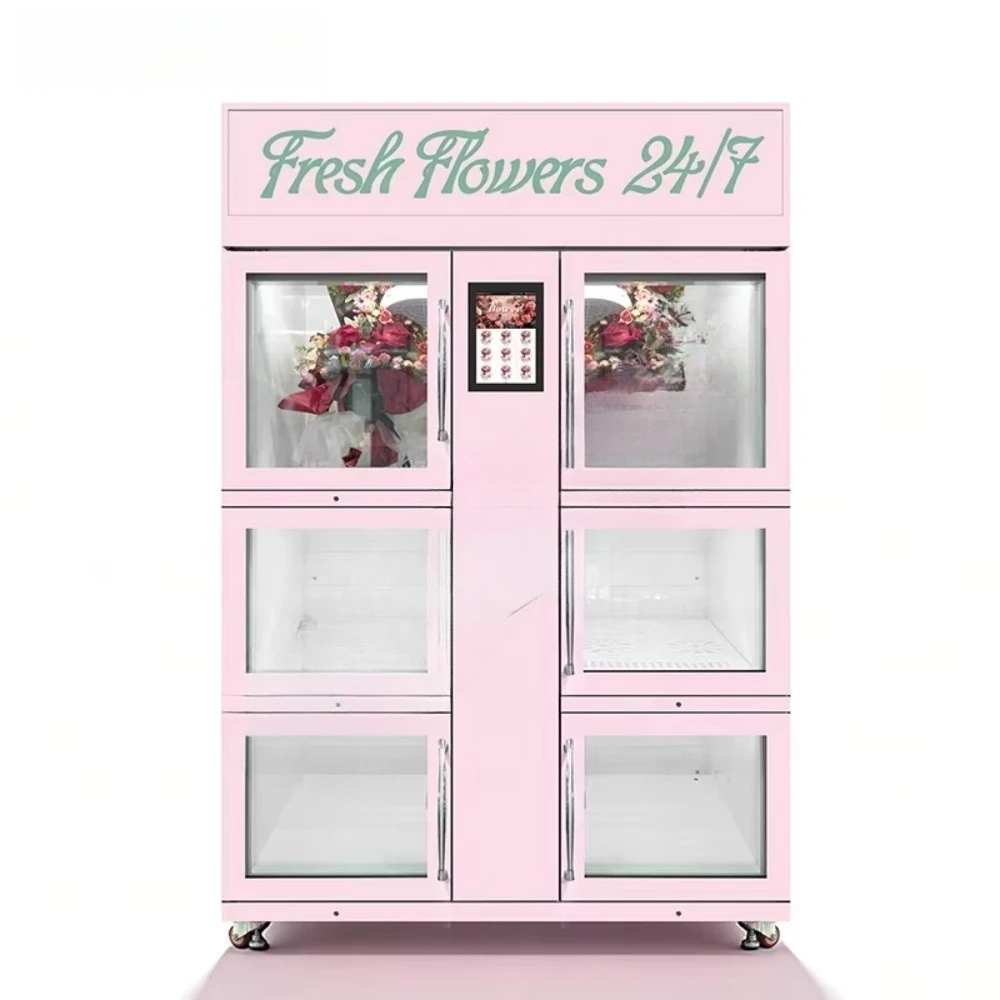 FOODLINE Manufacturer Supply Flower Vending Locker Multi-Layer Storage Bouquet Vending Machine for Global Retail Partners