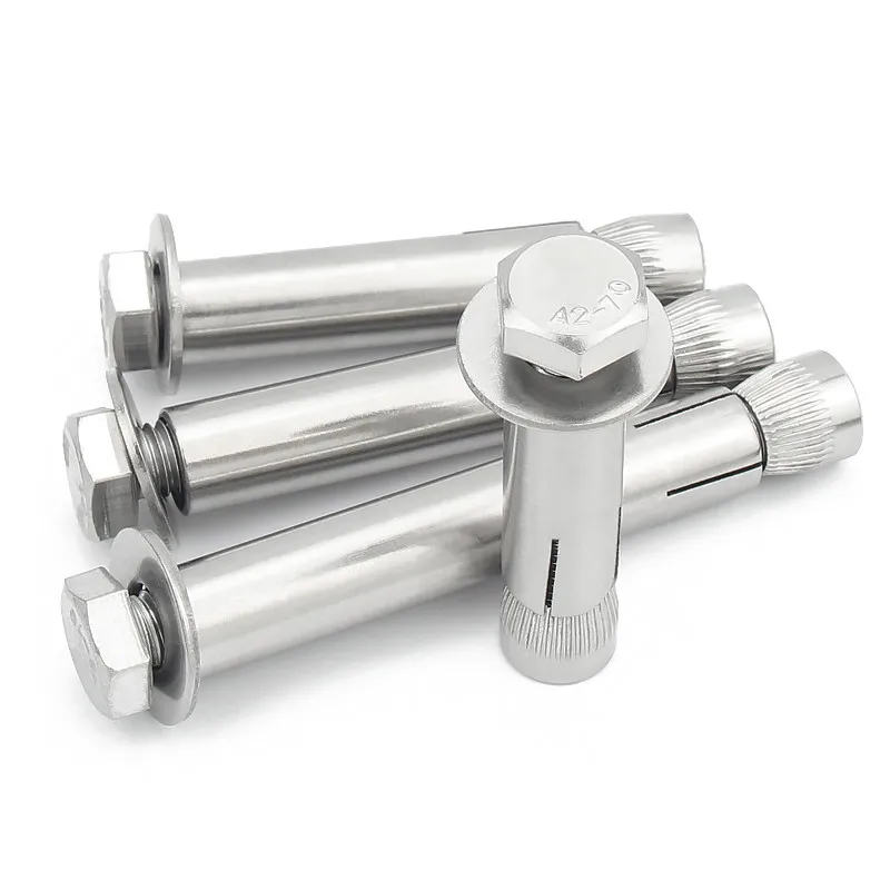 M6 M8 M10 M12 Stainless Steel Expansion Bolts External Hex Nut Expansion Screw Bolts Anchors Fasteners Metal Bolt for Concrete 3