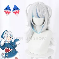 VTuber Hololive English Cosplay Gawr Gura Wig Cute Wig Hololive English Cosplay Hair Gawr Gura headdress
