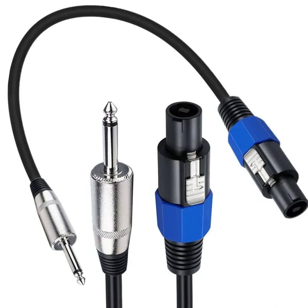 Speaker Cable Speakon Male Connector to 6.35mm 1/4