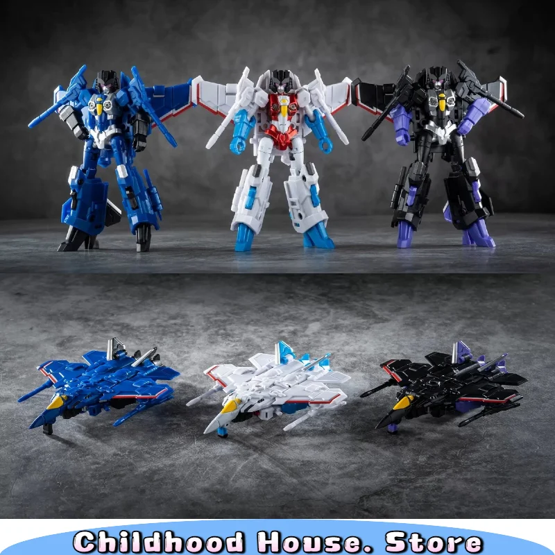 Iron Factory IF EX-27G Set of 3, Starscream Thundercracker Skywarp Legends Scale Fighter Jet Transforming Action Figures Model
