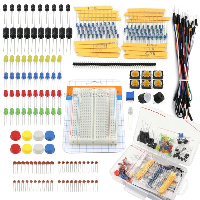 DIY Project Starter Kit For Arduino UNO R3 Kit Electronic DIY Kit Electronic Component Set With 830/400 Tie-points Breadboard