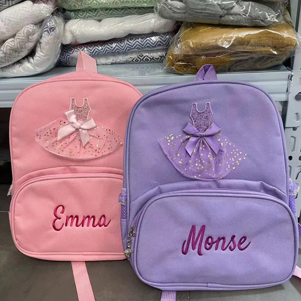 

Customized Name Kids Dance Bag New Children's Shoulder Dancing Backpack Personalized Princess Girls Ballet Bag Gift Backpacks