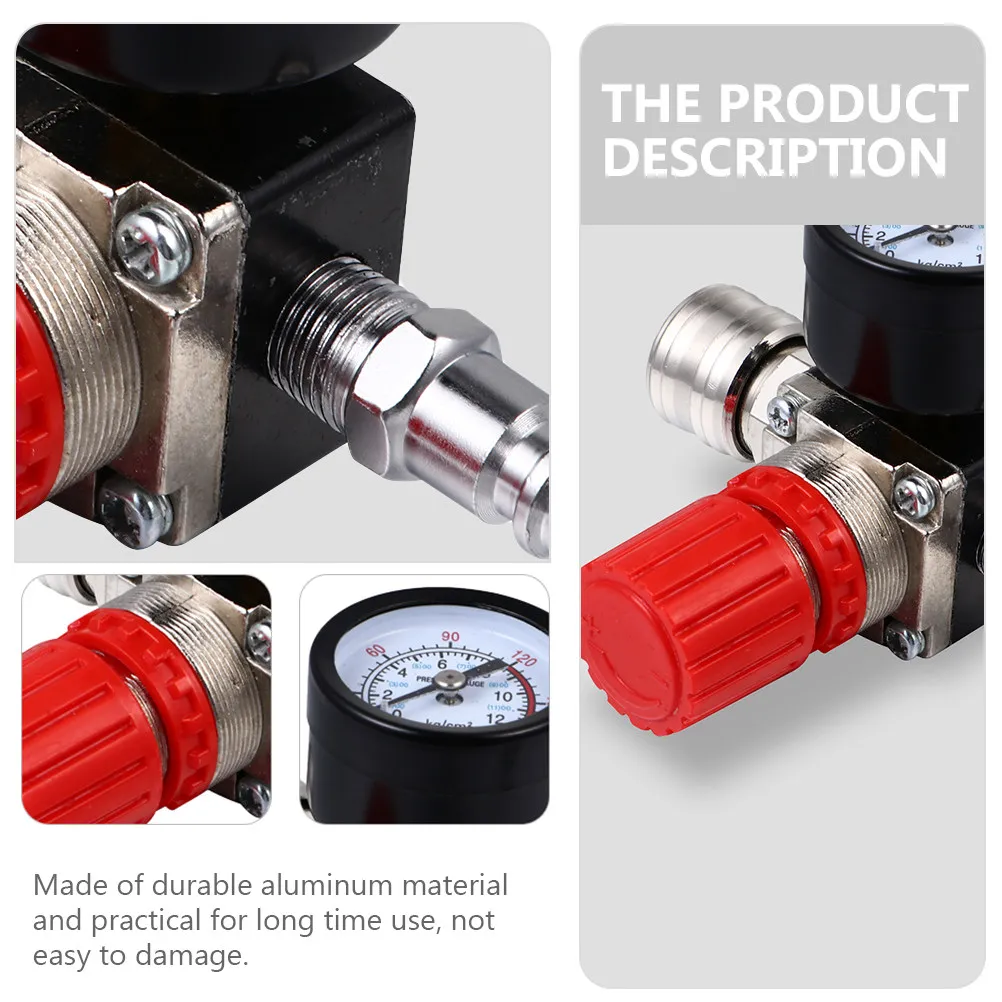 Air Compressor Pressure Control Switch Three-Hole Aluminum Pressure Valve Adjustable Setting Lock Knob High Precision Energy