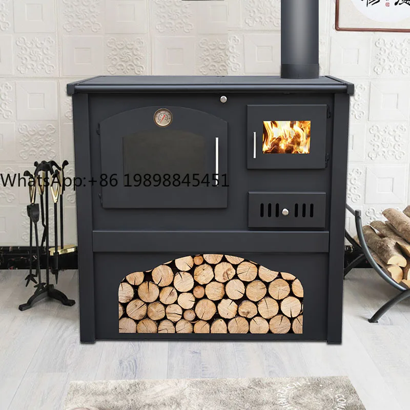 Modern Freestanding Indoor Quality Wood Burning Cooking Stove With Oven