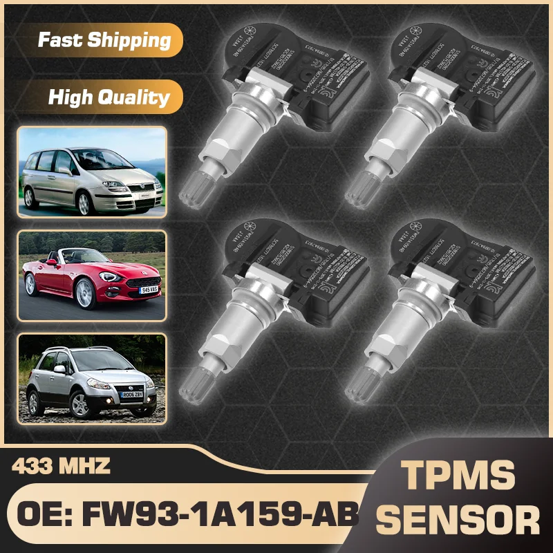 433 MHz Car TPMS Tire Pressure Sensor FW93-1A159-AB For Fiat Ulysse 2005-2010 Fiat 124 Spider 2015-2017 Fiat Sedici 2014-2016