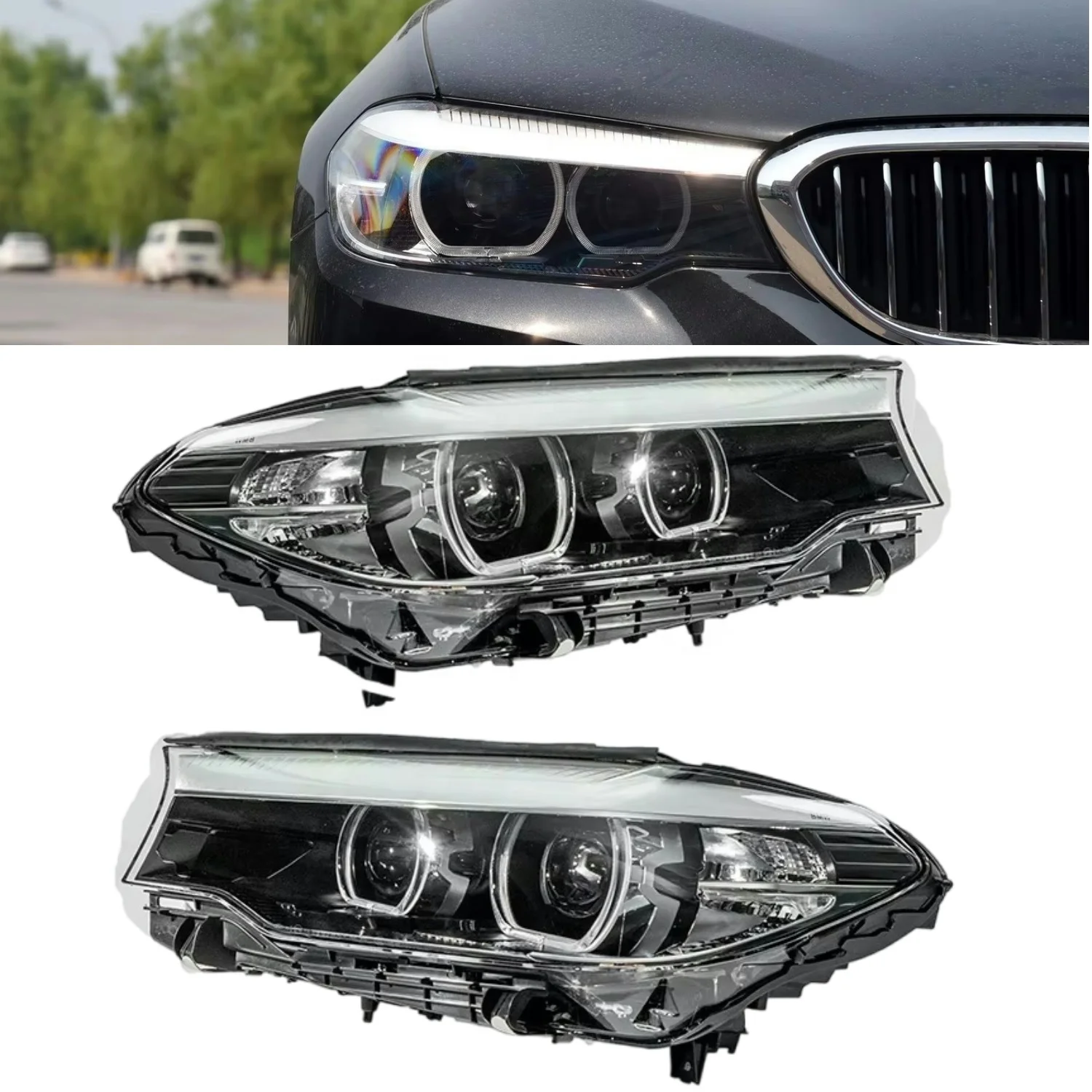 

5 Series G38 G30 2017-2020 LED Headlight Headlamp OEM 63117458883 63117458884 Front Lamp Auto Car Parts for BMW