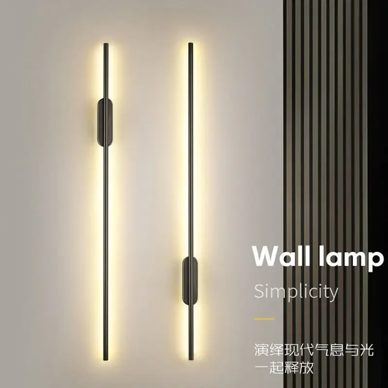 Minimal Long Line Wall Lights Living Room Wall Decorative Lamps Bedroom Bedside Lamp Household LED TV Wall Grille Lights