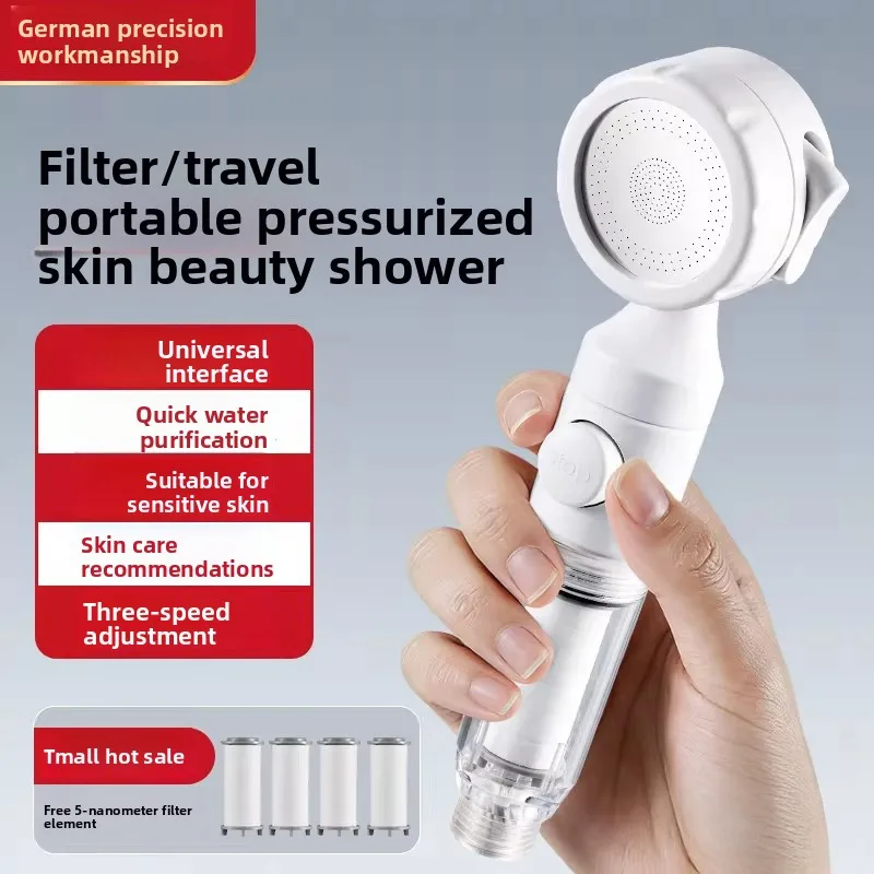 High Pressure Rainfall Shower Head with Adjustable Spray Modes for Home Bathroom Spa Experience Portable Lightweight Water