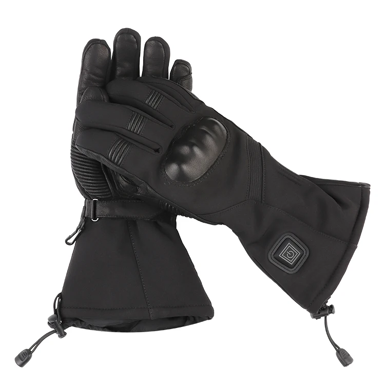 Best Anti-impact Protective Shell Ski Camping Motorcycle Motocross Smart Cycling Men's Long Finger Heated Black Gloves